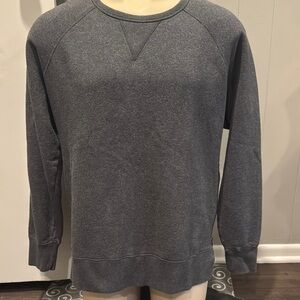 UGG dark heather gray crewneck long sleeve sweatshirt. Zipper sideseams. Large.